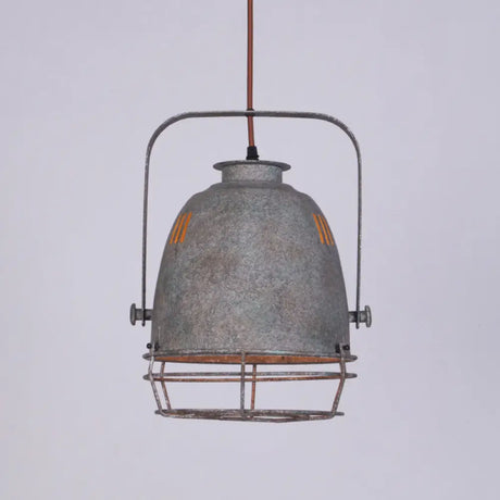 Industrial Metal Pendant Ceiling Lamp: Single-Shade Suspension Lighting For Bistro Red-Gray