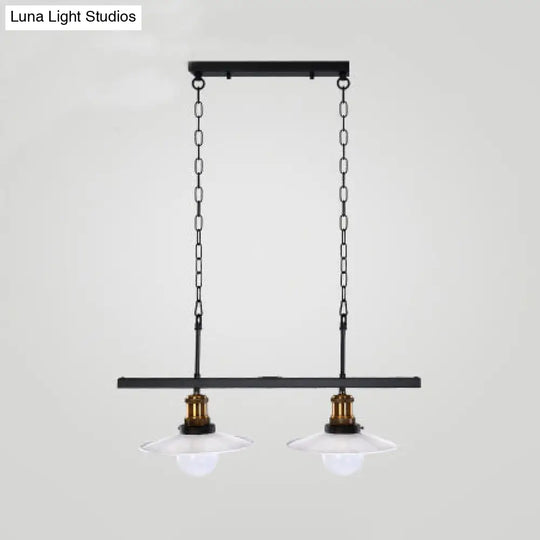 Industrial Metal Pendant Light Fixture For Kitchen Island With White Cone Shades And Chains (2 Or