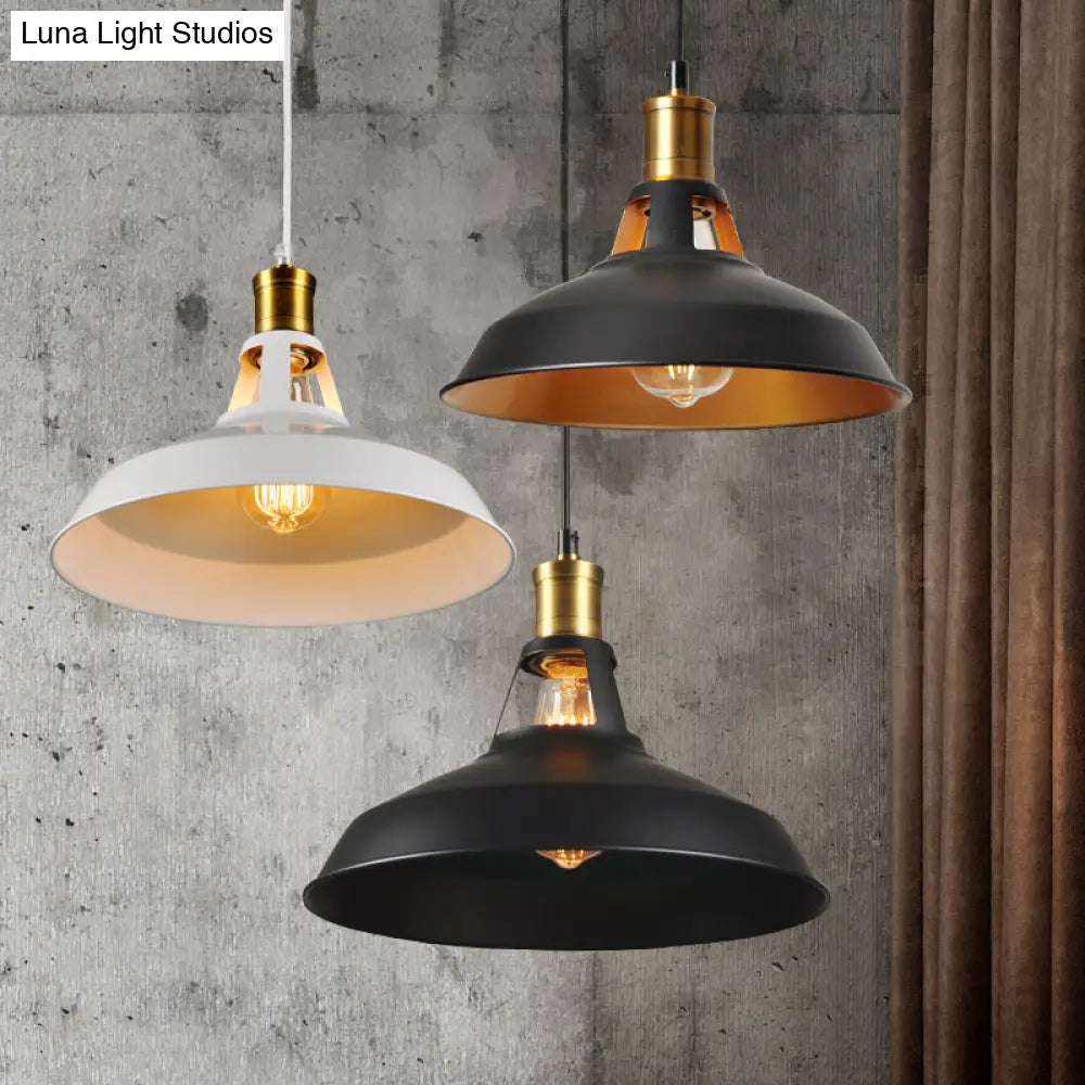 Industrial Style Metal Pendant Light Fixture For Shaded Restaurant - Hanging Kit