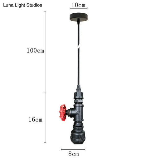 Industrial Metal Pendant Light With Exposed Bulb - Warehouse Suspension Down Lighting
