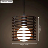 Industrial Retro 1-Light Pendant With Metal Cage For Bar - Hang In Style!