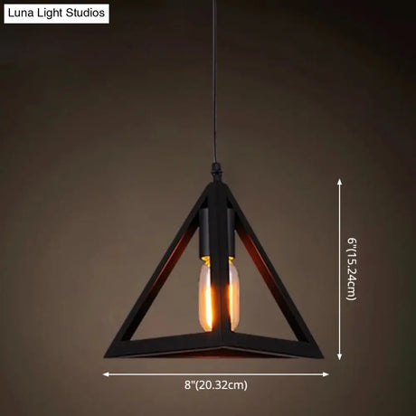 Industrial Retro 1-Light Pendant With Metal Cage For Bar - Hang In Style!