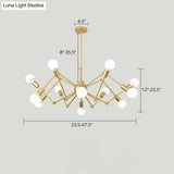 Industrial Spider Chandelier With Open Bulb Design For Clothing Shops