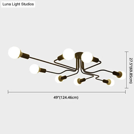 Industrial-Style Metal Pendant Light Fixture: Gun-Shaped Suspension In Black