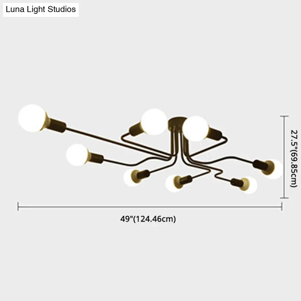 Industrial-Style Metal Pendant Light Fixture: Gun-Shaped Suspension In Black