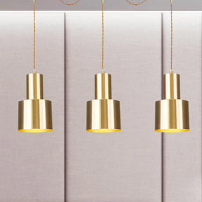Industrial-Style Tandem Ceiling Pendant Lamp With Metal Gold Finish (3/5/7 Heads) 3 /