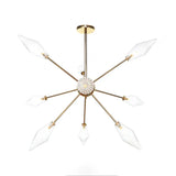Industrial Stylish Diamond Shape Chandelier Light - 9/12/15-Head Indoor Hanging Fixture With