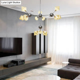 Industrial Stylish Glass Diamond Pendant Light Chandelier - 3/9/12 Bulbs Amber/Clear