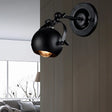 Industrial Wall Sconce With Metal Shade And Adjustable Arm - Perfect For Restaurants Black