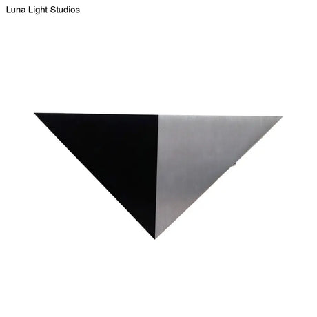 Introducing Our Metal Minimalism Pyramid Wall Lamp Kit - Rgb Led Mounted Light In Sleek Black &