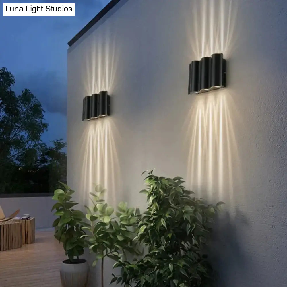 Ip65 Waterproof Led Outdoor Lighting Alumunim Wall Lamp Garden Villa Porch Sconce Lightings Black