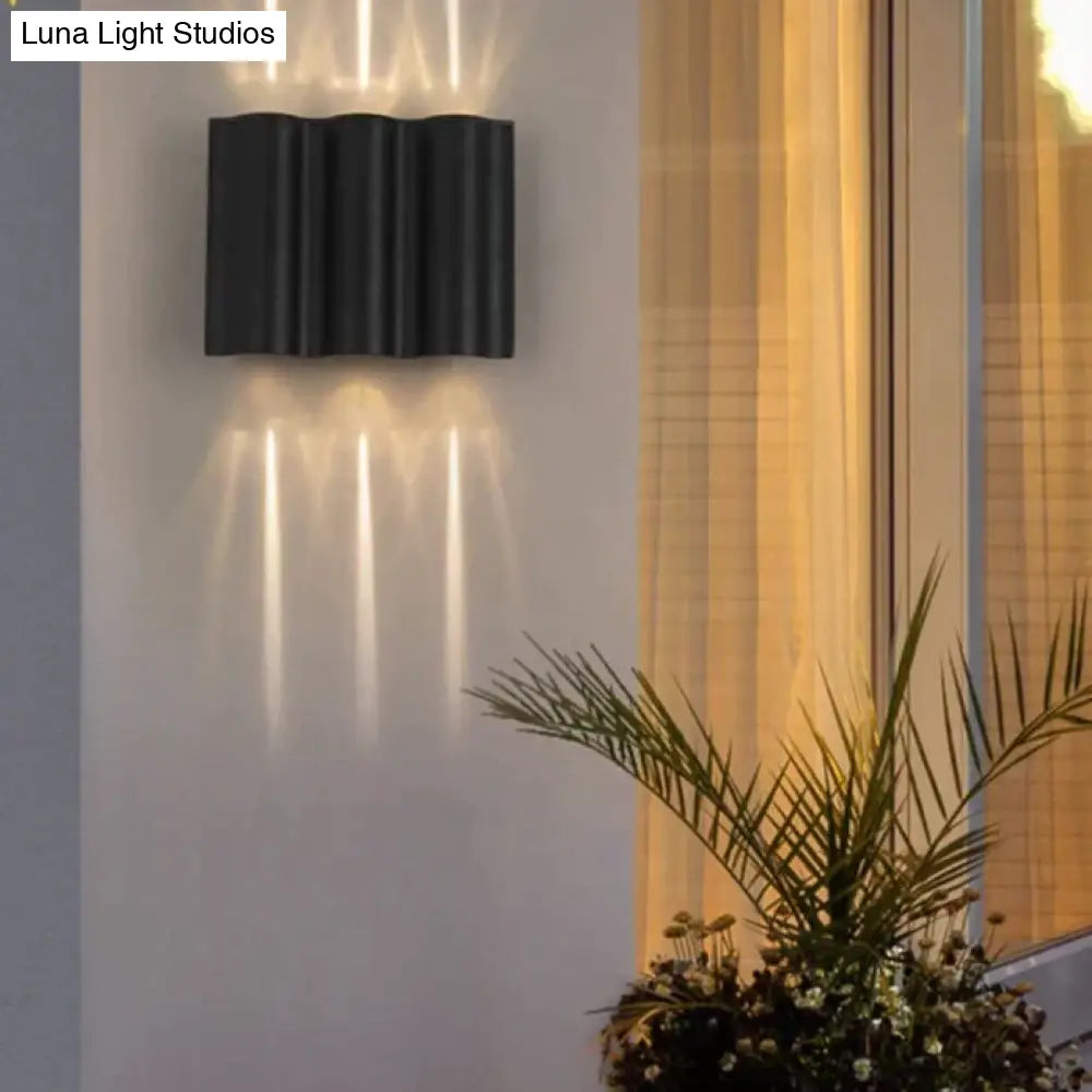 Ip65 Waterproof Led Outdoor Lighting Alumunim Wall Lamp Garden Villa Porch Sconce Lightings Black