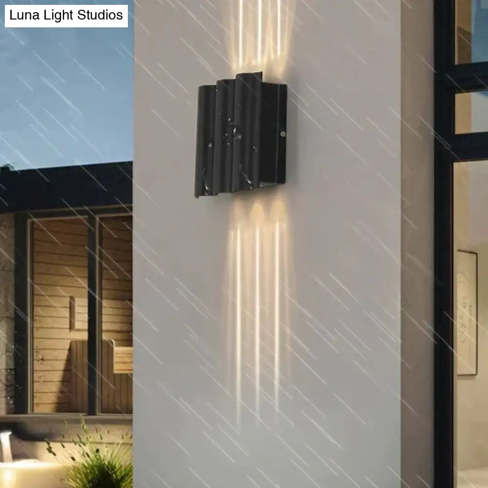 Ip65 Waterproof Led Outdoor Lighting Alumunim Wall Lamp Garden Villa Porch Sconce Lightings Black