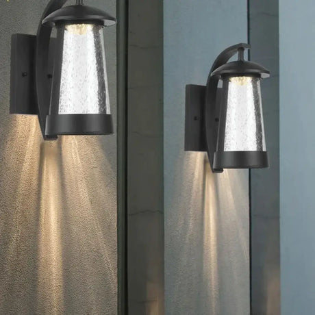 Ip68 Waterproof Outdoor Led Wall Lighting Industrial Aluminum Black Lamp For Garden Porch Sconce