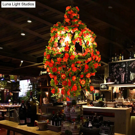 3-Light Black Diamond Cage Iron Chandelier - Elegant Ceiling Lamp For Restaurants Warehouses And