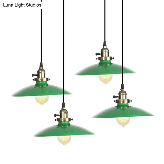 Green Iron Pendant Light - Loft Style Suspended Fixture