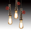 Iron Industrial 1-Light Pendant Ceiling Light With Exposed Bronze Bulb For Restaurant Down Lighting