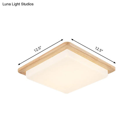 Japanese Style Square Ceiling Light Wood Led Flush Mount - Wide Range Selection