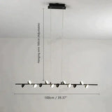 Josephine - Hanging Lamp Nordic Tree Branch iron Art Hanging Light 12 Heads Black / White Lighting