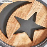 Kid’s Acrylic Modern Led Ceiling Lamp – Slim Circle Design With Star Pattern Ideal For Bedroom