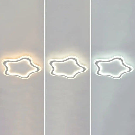 Kids’ Cartoon Acrylic Led Flushmount Ceiling Light With White Pentacle Design / 21’ Third Gear