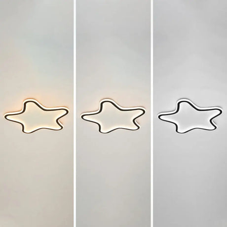 Kids Cartoon Star Led Ceiling Light – Creative Aluminum Flush Mount For Children’s Bedroom -