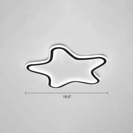 Kids Cartoon Star Led Ceiling Light – Creative Aluminum Flush Mount For Children’s Bedroom -