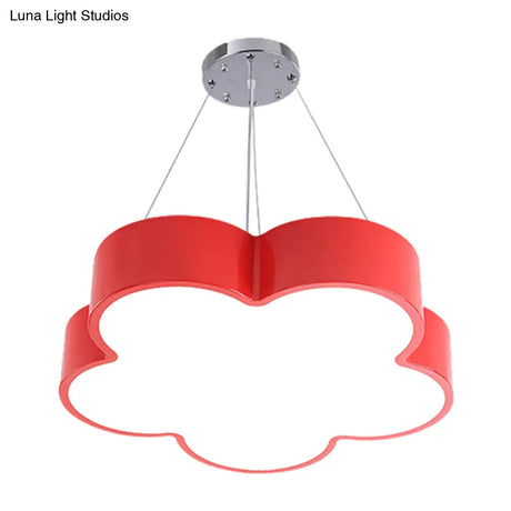 Kids Led Flower Chandelier Pendant Light Kit With Multicolor Acrylic Shade