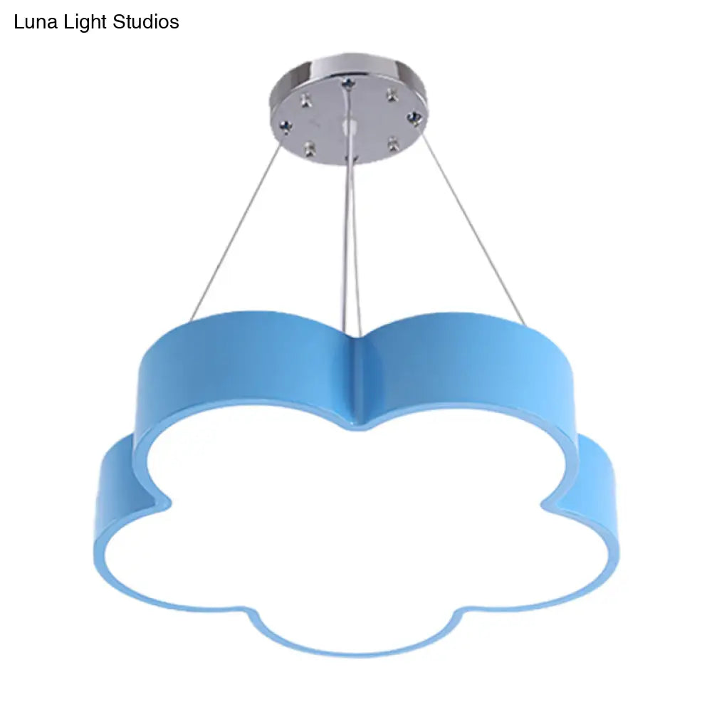 Kids Led Flower Chandelier Pendant Light Kit With Multicolor Acrylic Shade