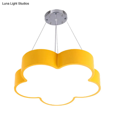 Kids Led Flower Chandelier Pendant Light Kit With Multicolor Acrylic Shade