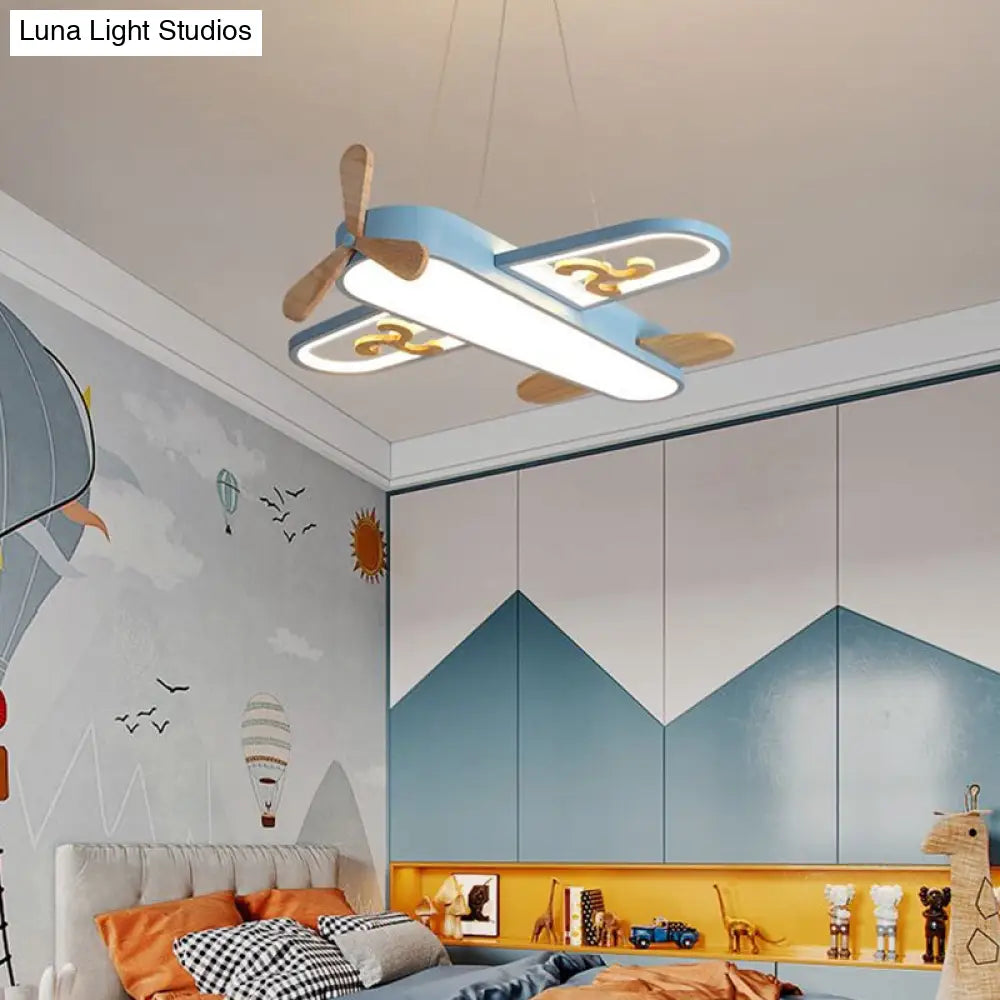 Kids’ Plane Acrylic Hanging Lamp Led Chandelier For Bedrooms