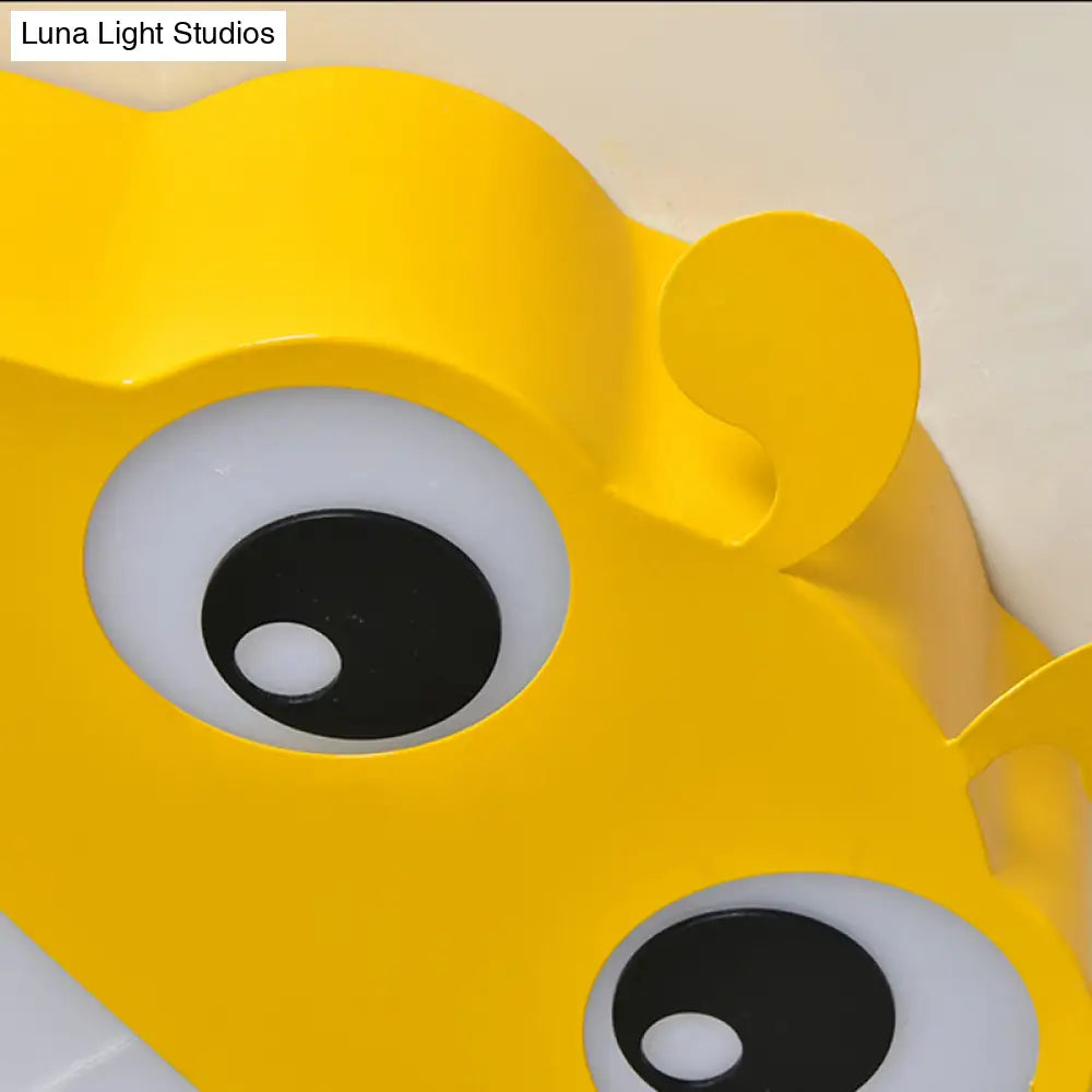 Ladybug Cartoon Ceiling Light: Acrylic & Metal Mount For Kindergarten