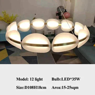 Lavella - Petal Shaped Chandelier 12 Light / Warm