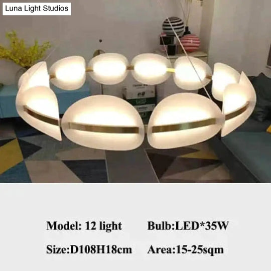 Lavella - Petal Shaped Chandelier 12 Light / Warm