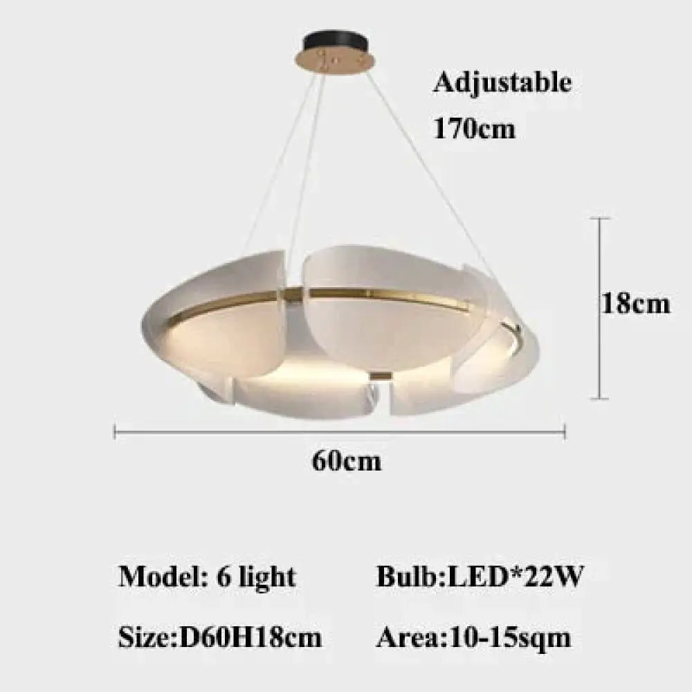Lavella Petal Shaped Chandelier 6 light / warm light