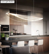 Leaf Shaped Acrylic Led Suspension Light - Natural Elegance For Dining Room