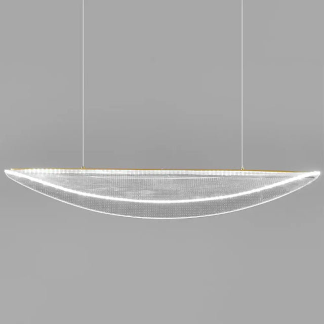 Leaf Shaped Acrylic Led Suspension Light - Natural Elegance For Dining Room