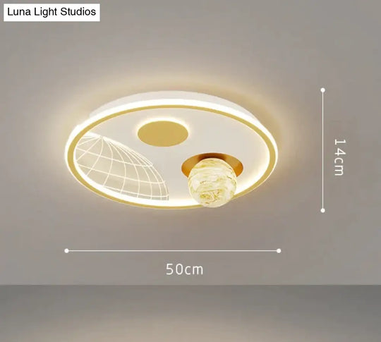 Led Ceiling Lamp Glass Living Room Dining Bedroom Modern Simple