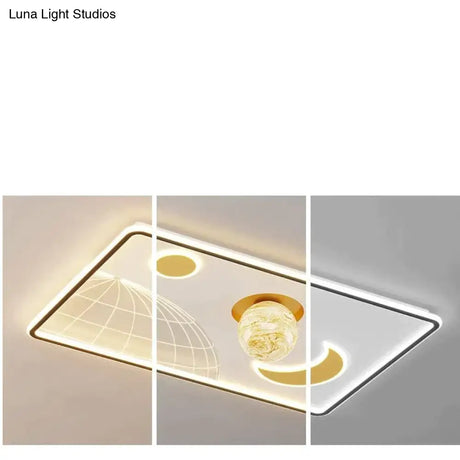 LED Ceiling Lamp Glass Living Room Lamp Dining Room Bedroom Modern Simple Lamp Ceiling