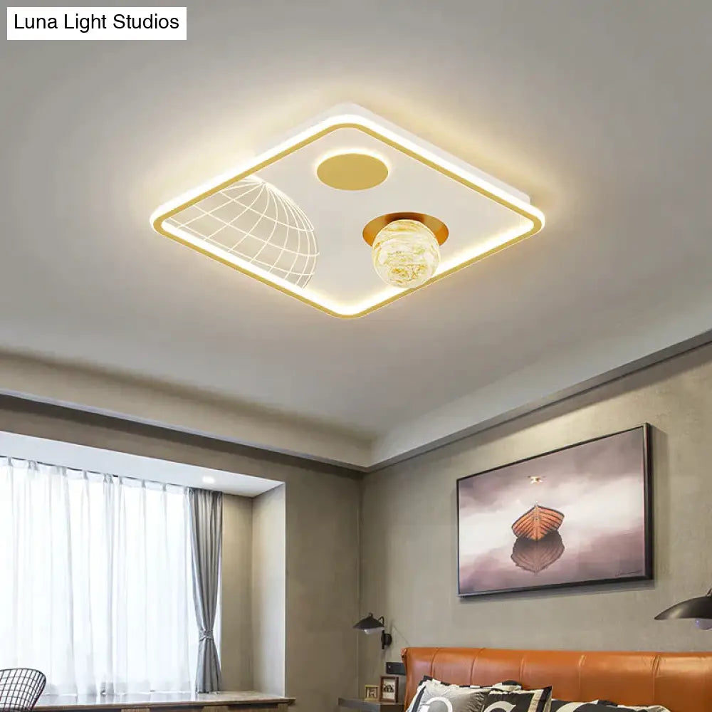 LED Ceiling Lamp Glass Living Room Lamp Dining Room Bedroom Modern Simple Lamp Ceiling
