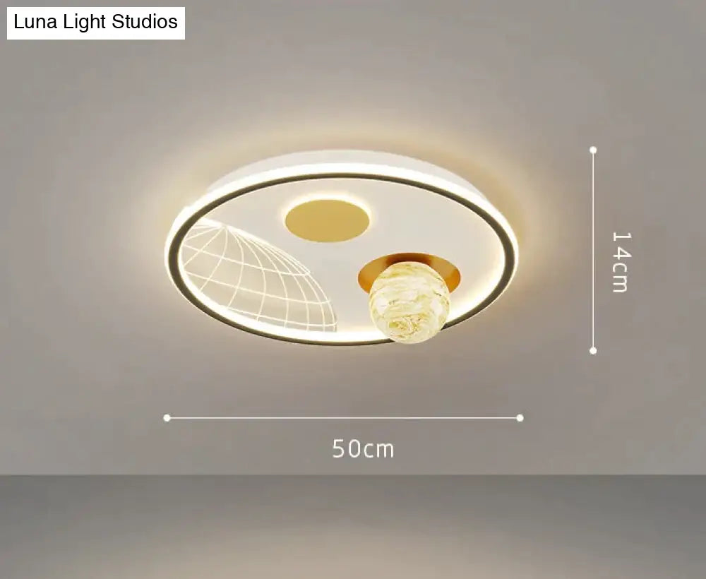 Led Ceiling Lamp Glass Living Room Dining Bedroom Modern Simple