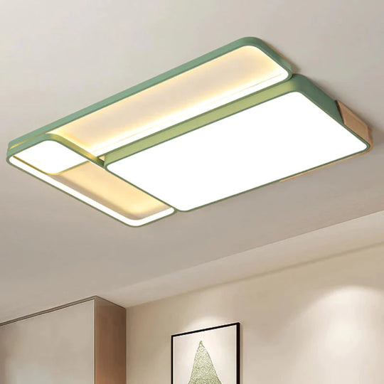 Plafonnier Led Lumière Rectangulaire Dans La Lampe De Salon De Décoration De Chambre À Coucher