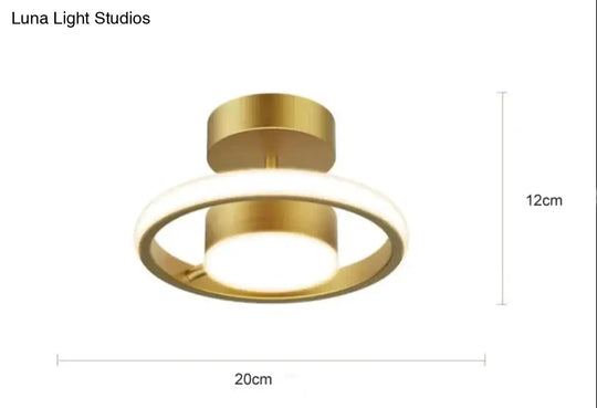 Led Ceiling Lamp With Copper Corridor C White Light