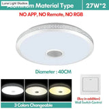 Led Ceiling Light Bluetooth And Music With Colourful Dimmer Rgb Remote Control For Living Room