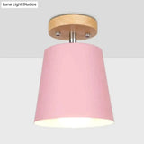 Led Ceiling Light Iron Wood Lamps Nordic Modern Lamp For Living Room Bedroom Decoration Fixture