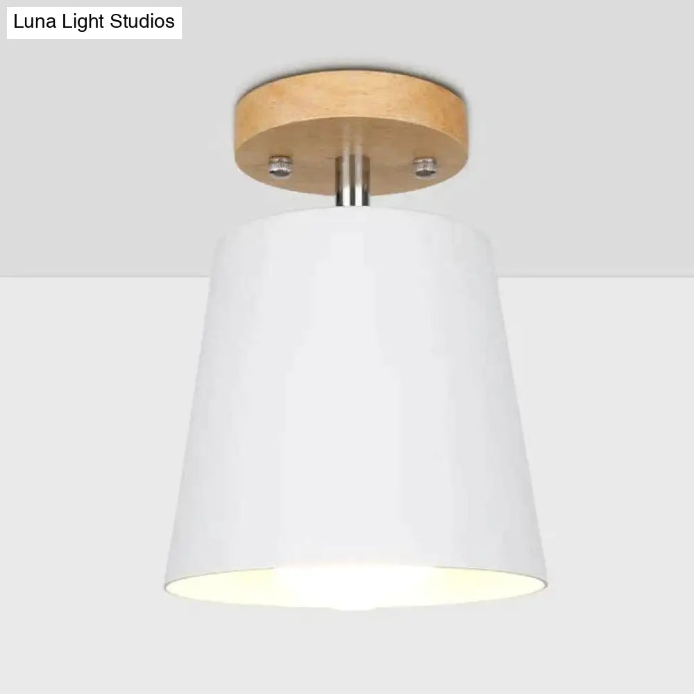 Led Ceiling Light Iron Wood Lamps Nordic Modern Lamp For Living Room Bedroom Decoration Fixture