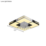Led Ceiling Light With Crystal Ball Accent And Stepless Dimming Available In 3 Sizes White/3 Color