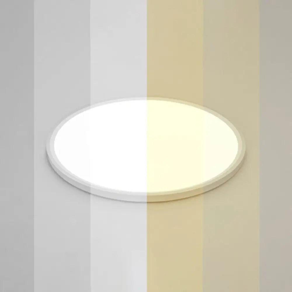Led Ceiling Mount Fixture - Ultrathin & Simple Acrylic Flushmount Lighting In White / 31’ Remote