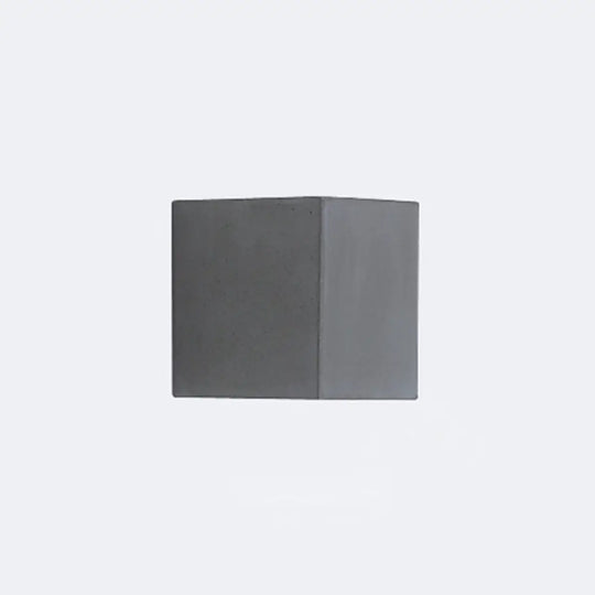 Led Cement Wall Sconce - Simple Rectangle Shape For Corridors Grey