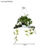 Led Chandelier Light Fixture With Acrylic Shade - Antiqued Style For Dining Room Black/White/Blue